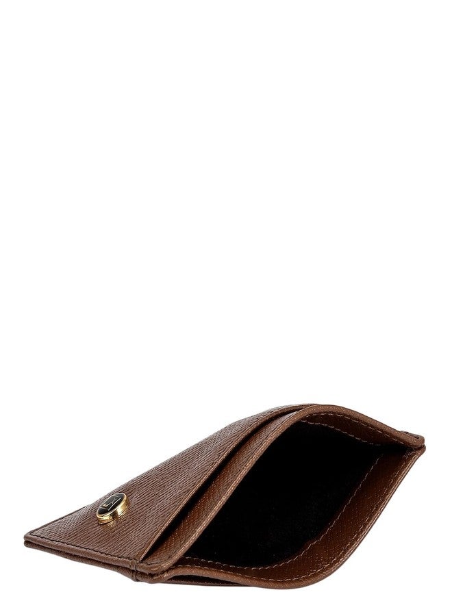 Da Milano 9 Slots Leather Card Holder for Men & Women - Brown (CA-10122A-OL) - Image 4